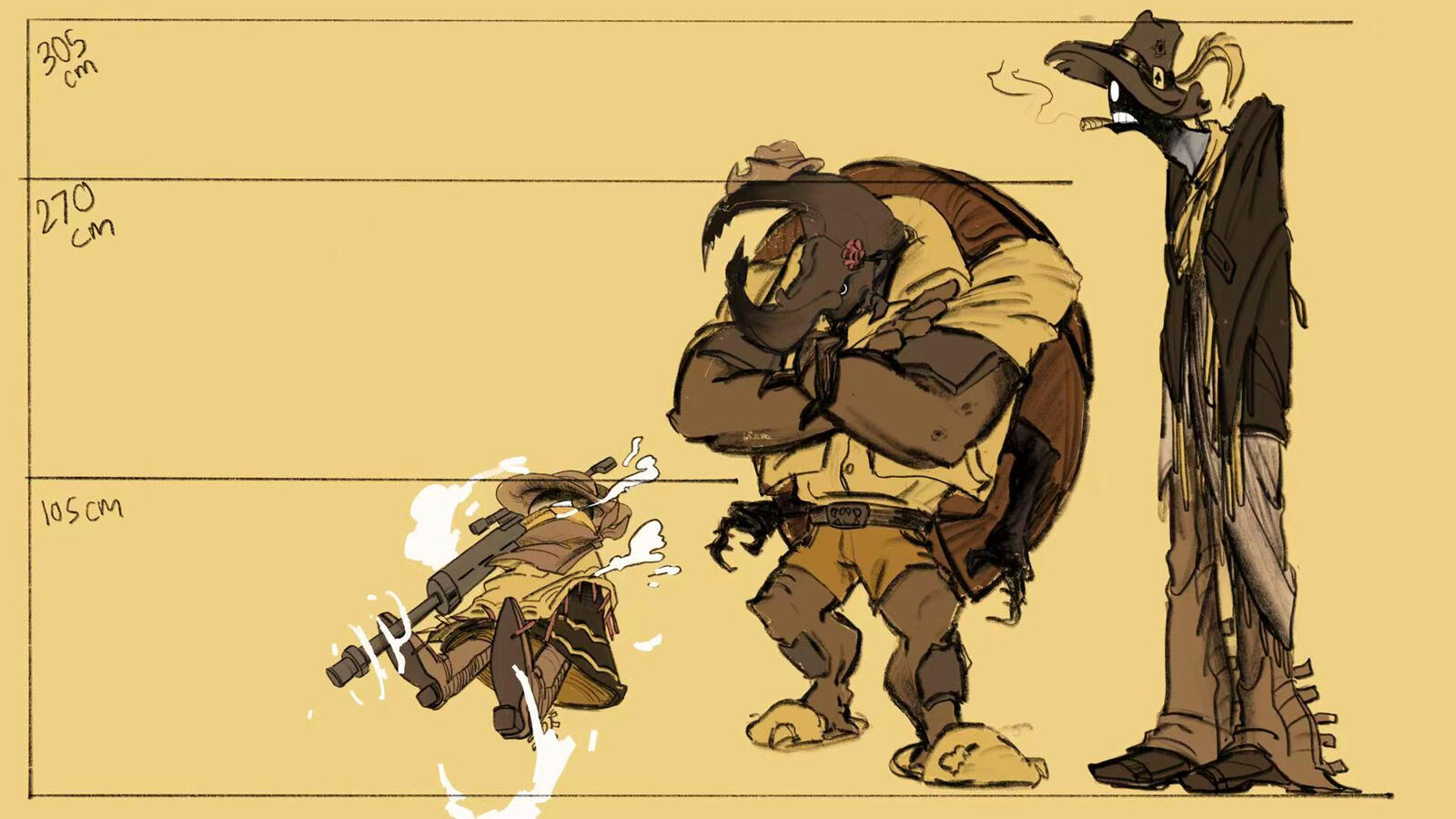 Western bounty hunters Character Lineup